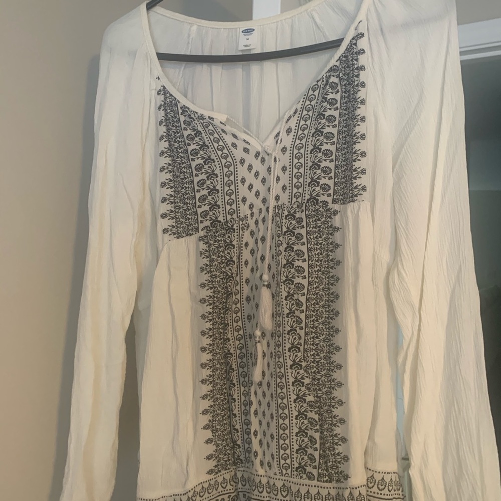 White Boho Blouse